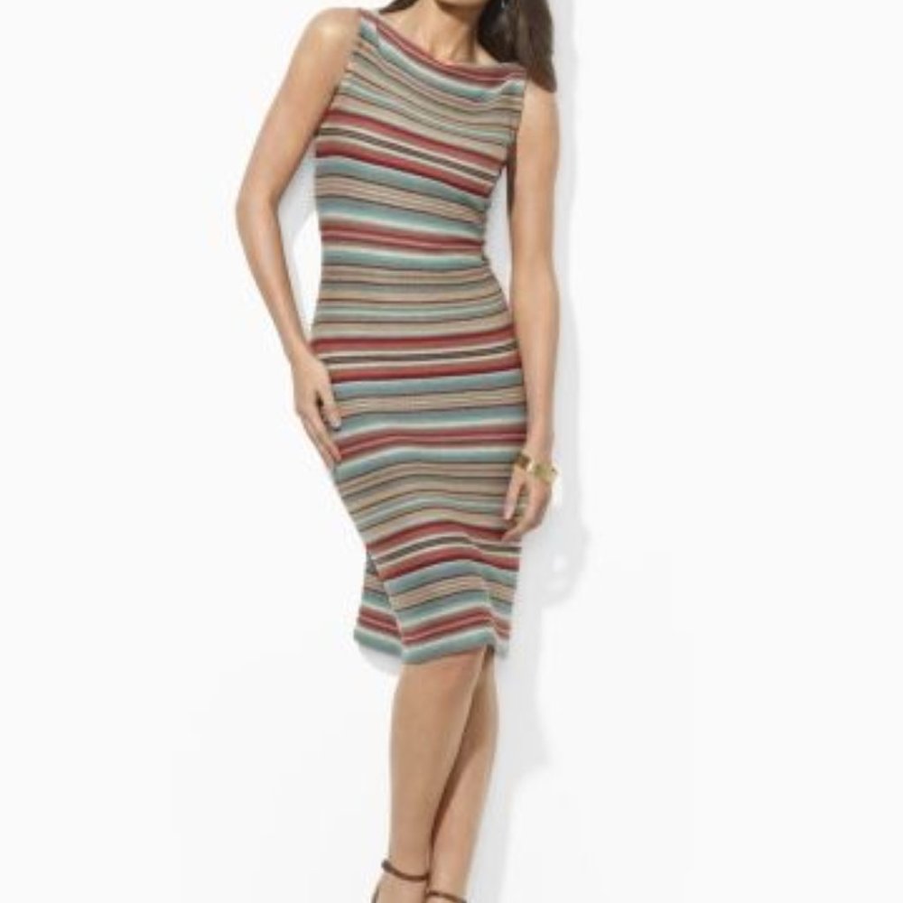 LAUREN Ralph Lauren Striped Linen Knit Dress